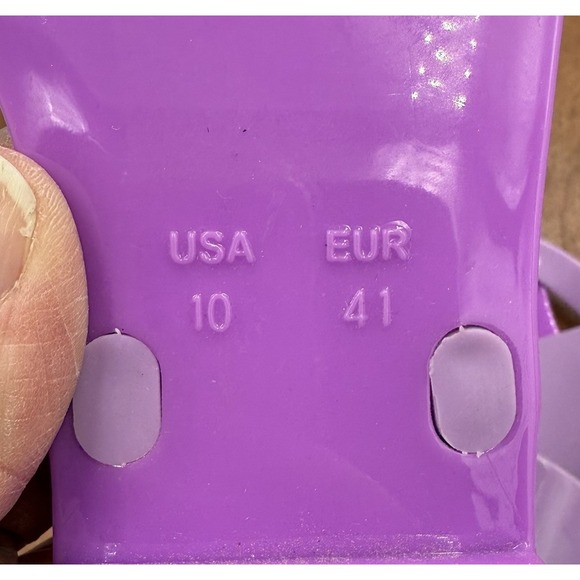 JEFFREY CAMPBELL Sugary Flip Flop Lilac Shiny Jelly Bow Thong Sandal Women's 10 - Picture 11 of 11